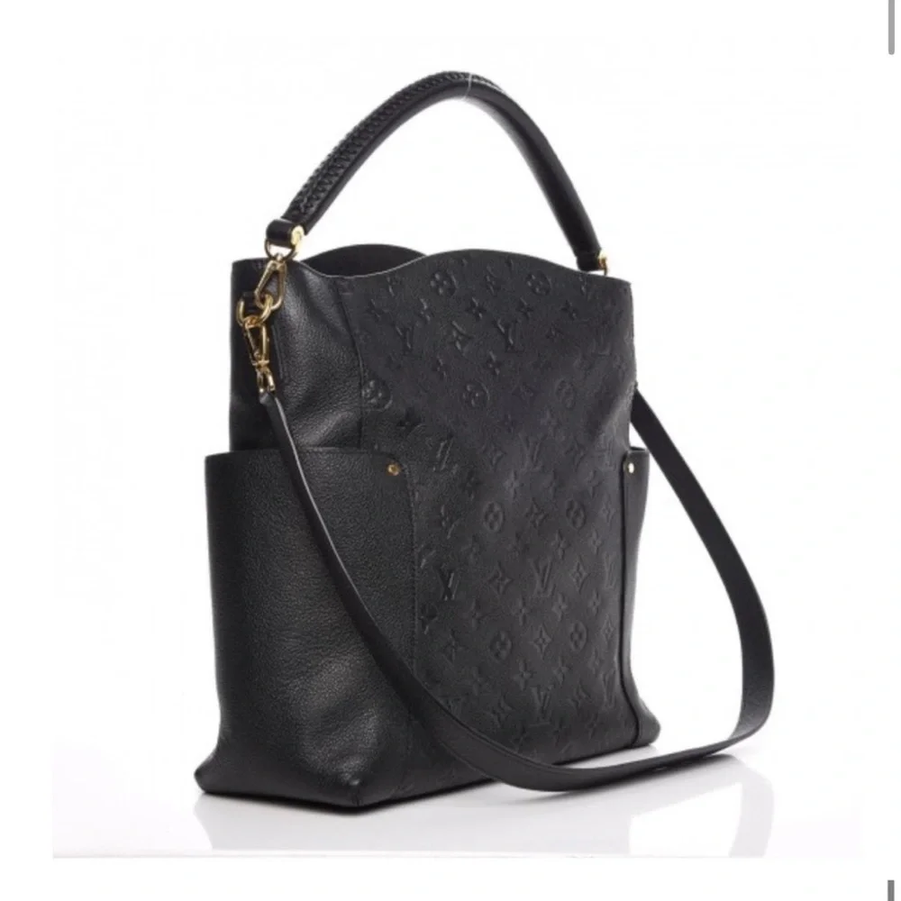 Authentic Louis Vuitton Bagatelle Empreinte NEW black with 2 straps - Picture 1 of 15